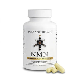 Bouteille de NMN 500mg Dear Apothecary avec 60 capsules