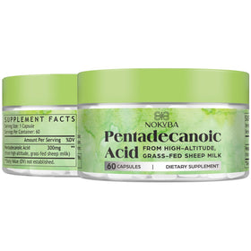 Bouteille de Nokvba Acide Pentadécanoïque C15:0 300mg vue de face