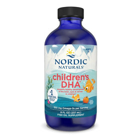 Bouteille de Nordic Naturals DHA Enfants 8 oz avec étiquette orange