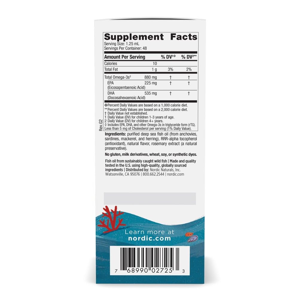 Bouteille de Nordic Naturals DHA Xtra Enfants 880 mg Omega-3s de côté