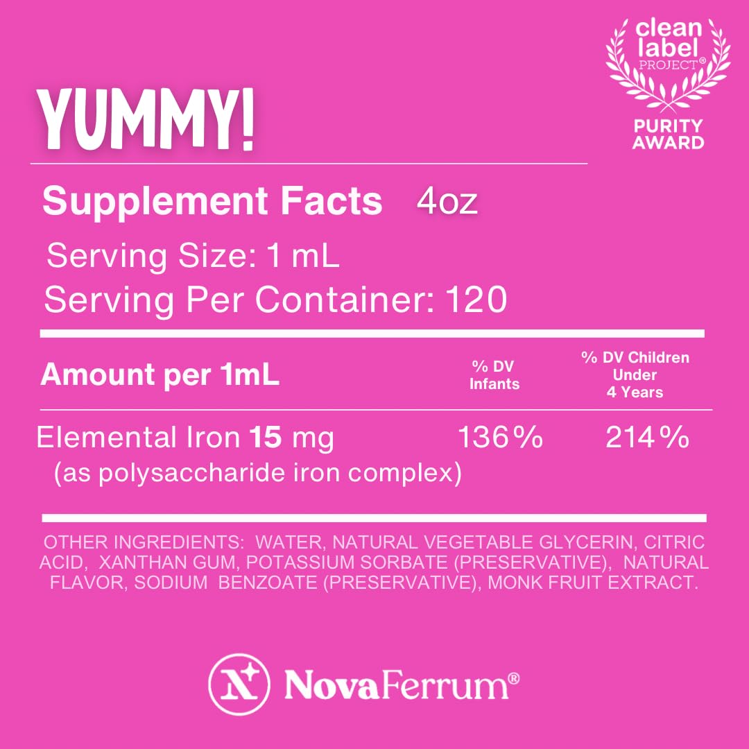 Bouteille de NovaFerrum Yummy sur fond clair