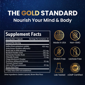 Bouteille de Nutraville Pineal XT Gold ouverte