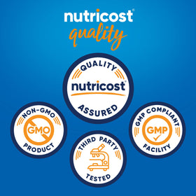 Bouteille de Nutricost Ginkgo + Ginseng avec capsules au premier plan