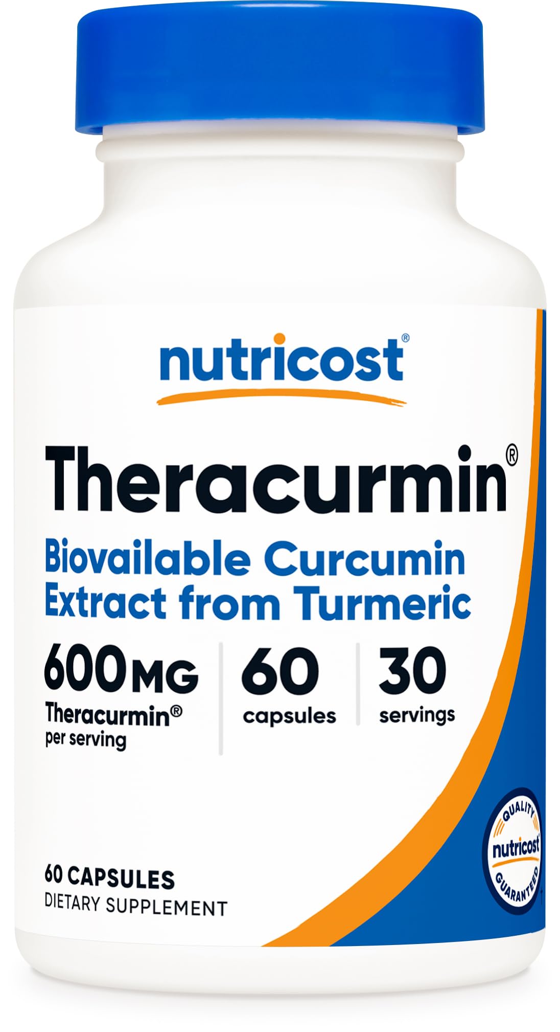 Bouteille de Nutricost Theracurmin 600mg avec 60 capsules