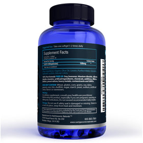 Bouteille de NutriGenomic Naturals CoQ10 avec étiquette visible