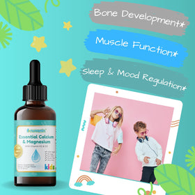 Bouteille de Nuvamin Calcium & Magnésium sur fond blanc