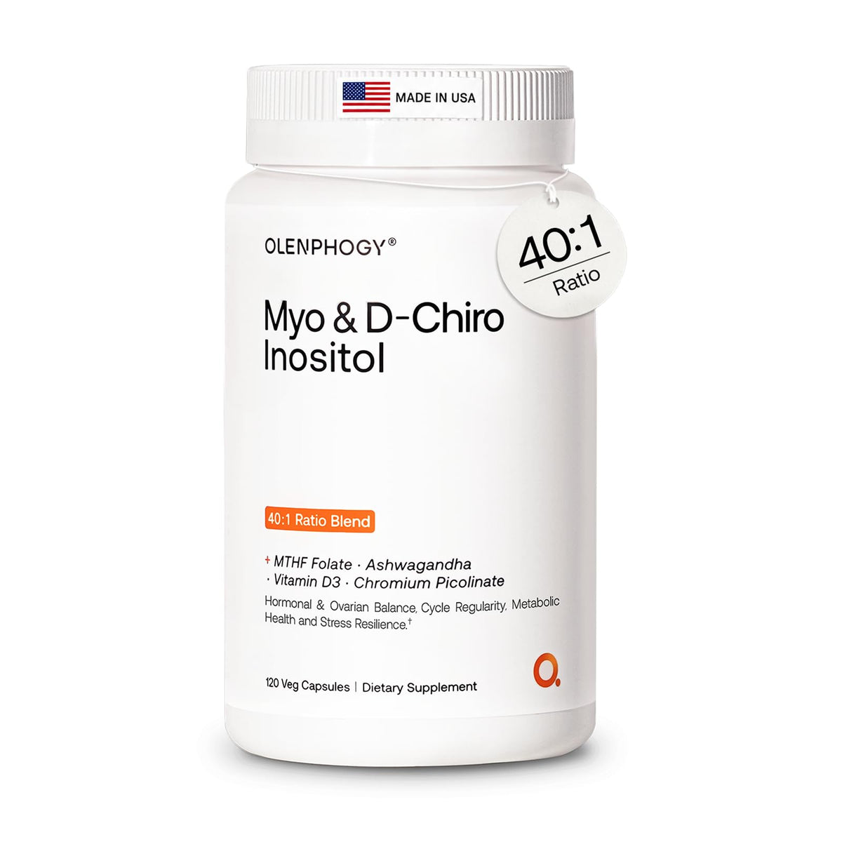 Bouteille de Olenphogy Inositol 6-en-1 2350mg, vue de face