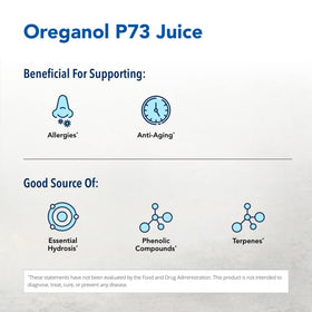 Bouteille de Oreganol P73 Jus 12 fl oz vue de face