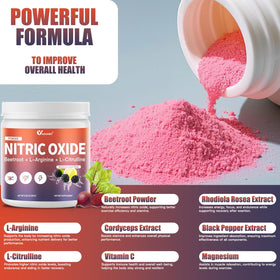Bouteille de poudre de betterave YAAHARO vue de côté