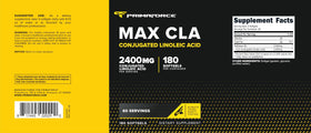 Bouteille de Primaforce CLA 2400mg ouverte avec gélules