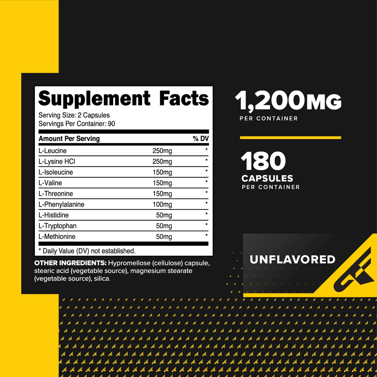 Bouteille de Primaforce EAA 1200mg avec capsules à l'intérieur