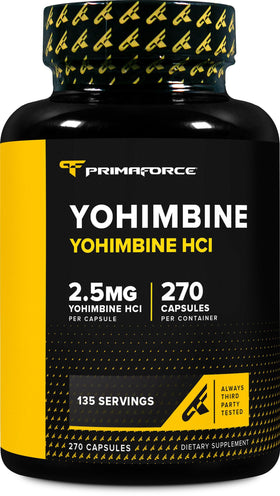Bouteille de Primaforce Yohimbine HCl 2,5mg avec 270 capsules
