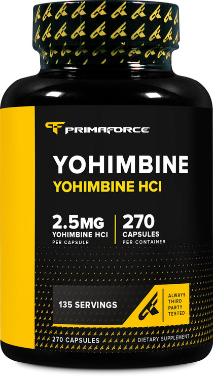 Bouteille de Primaforce Yohimbine HCl 2,5mg avec 270 capsules