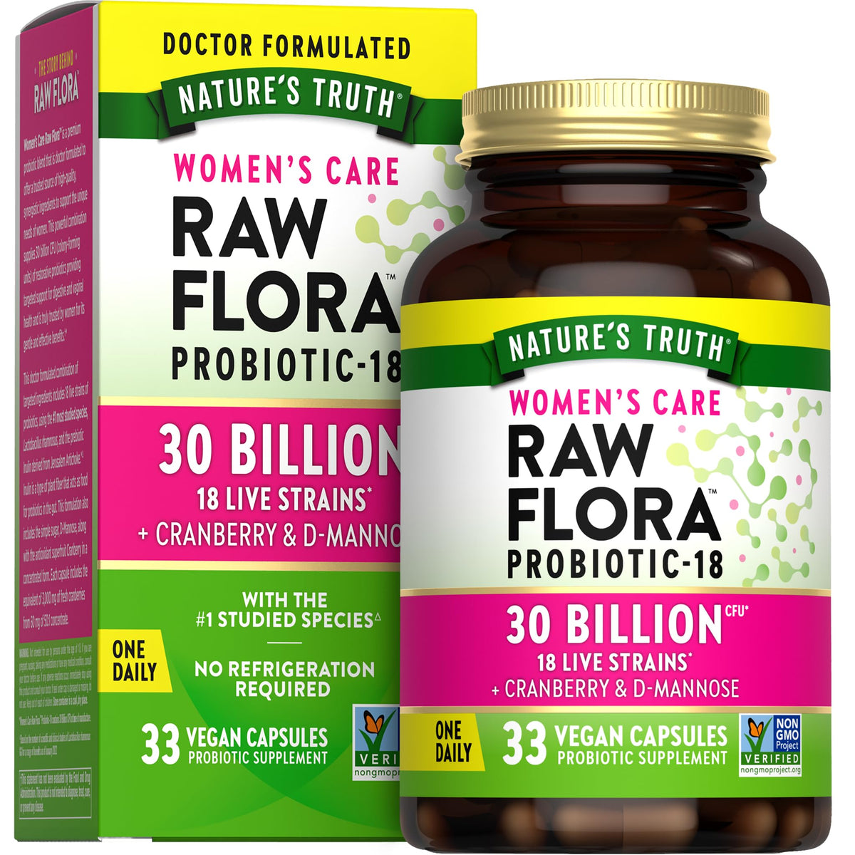 Bouteille de probiotiques Nature's Truth pour femmes, 33 capsules