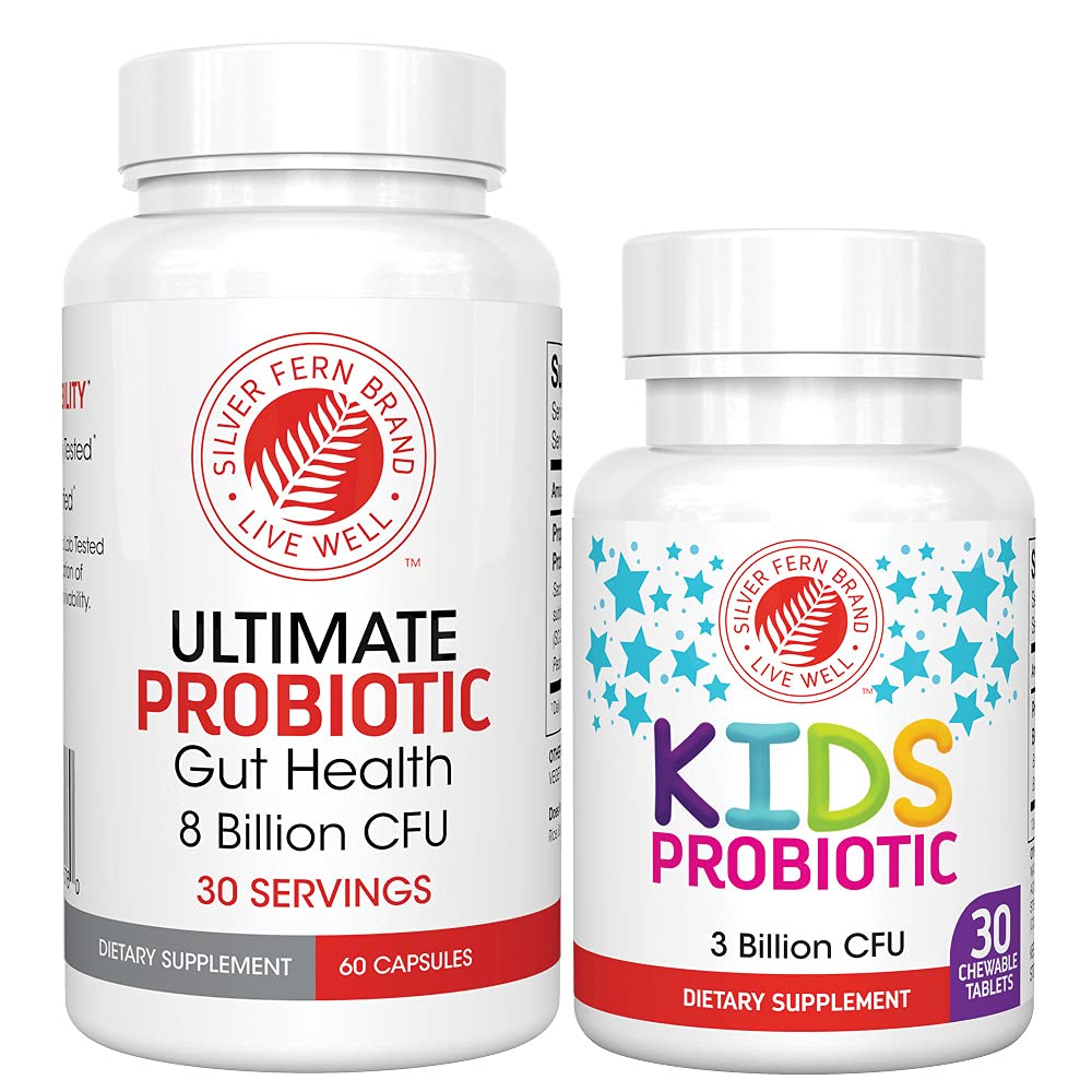 Bouteille de probiotiques Silver Fern avec 60 capsules pour adultes