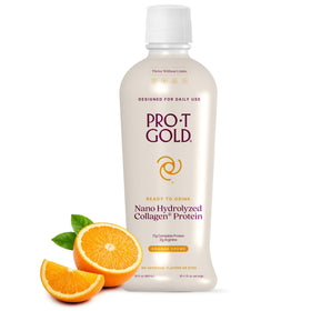 Bouteille de ProT Gold Collagène Liquide Saveur Orange Crème vue de face