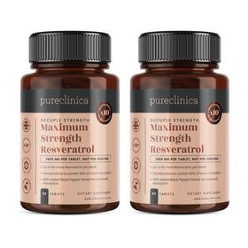 Bouteille de pureclinica Resvératrol 1000mg avec 180 comprimés