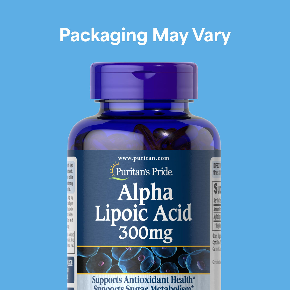 Bouteille de Puritan's Pride Acide Alpha Lipoïque 300mg gélules