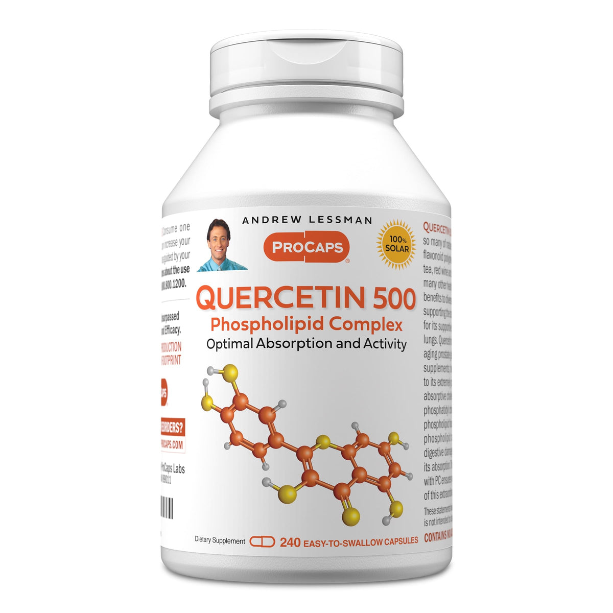 Bouteille de Quercetin 500mg ANDREW LESSMAN vue de face