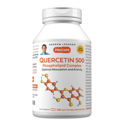 Bouteille de Quercetin 500mg ANDREW LESSMAN vue de face