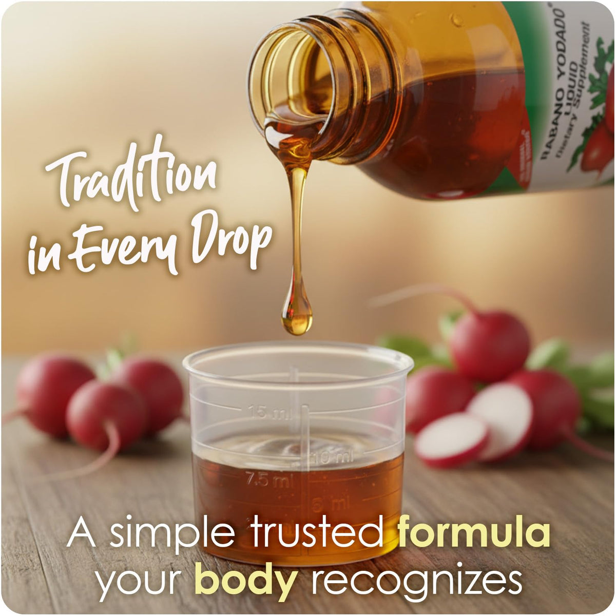 Bouteille de Rabano Yodado Complément Alimentaire Iode avec mesure