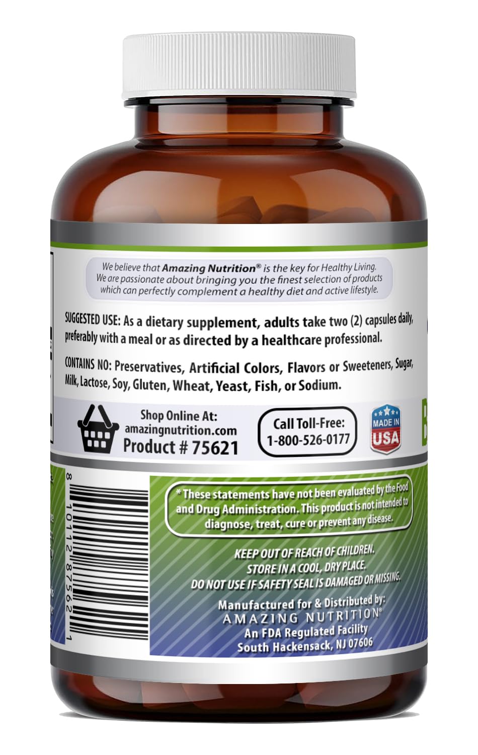 Bouteille de Racine de Bardane 1000 Mg sur un fond naturel