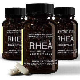 Bouteille de RHEASILVIA contenant 120 capsules de Myo-Inositol et D-Chiro Inositol