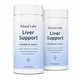 Bouteille de Ritual Labs Happy avec 60 capsules de soutien hépatique