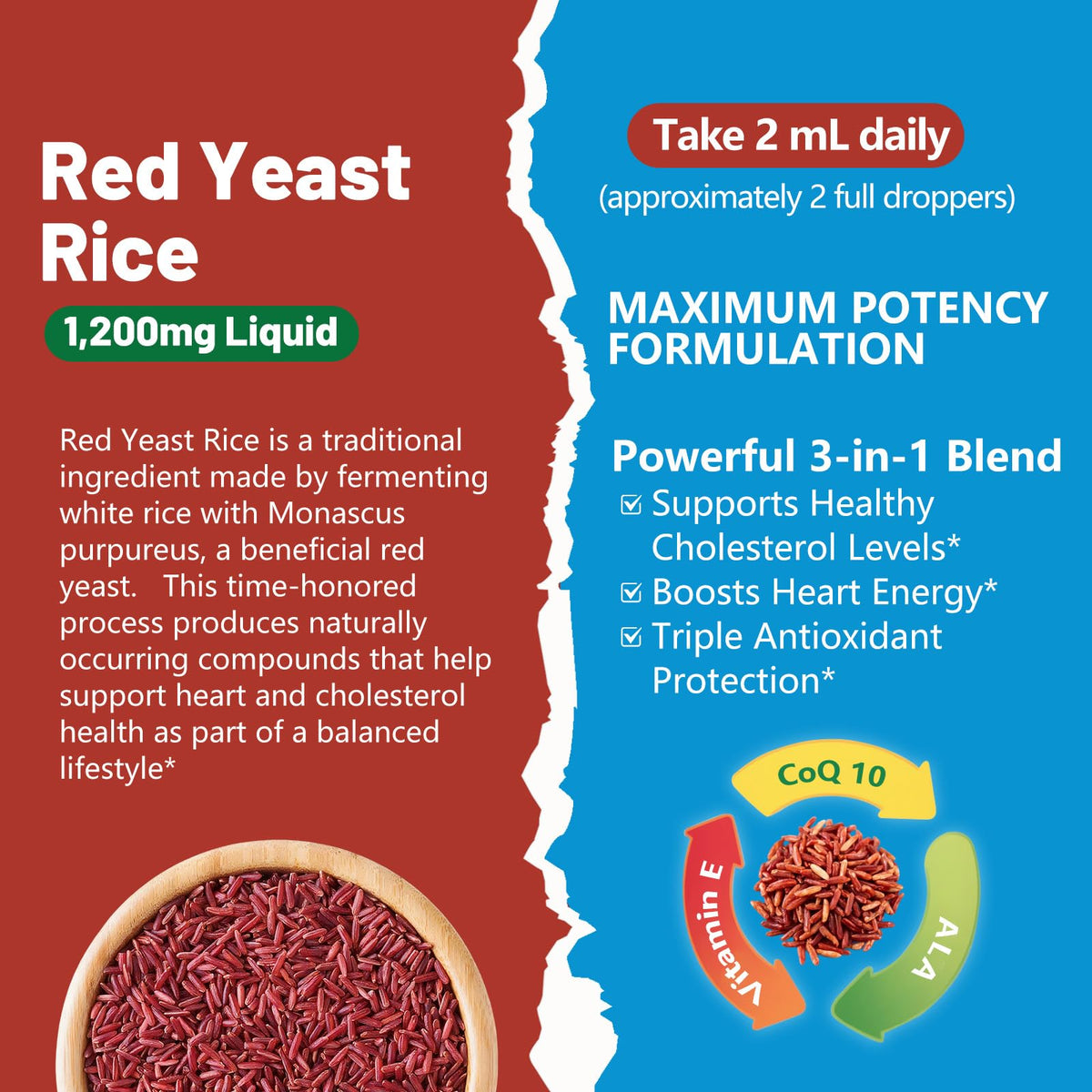 Bouteille de riz rouge IIEltruiom avec étiquette visible