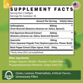 Bouteille de Rosmolo Sulforaphane 800 mg avec 180 gélules