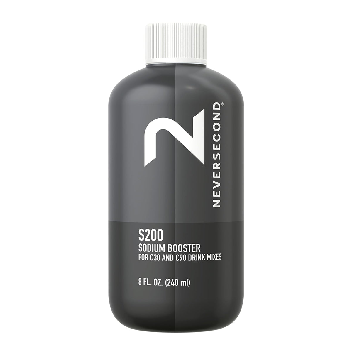 Bouteille de S200 Sodium support NeverSecond vue de face