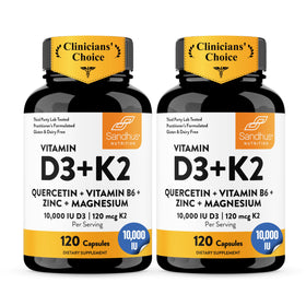 Bouteille de Sandhu's D3 K2 10000 IU avec 240 capsules