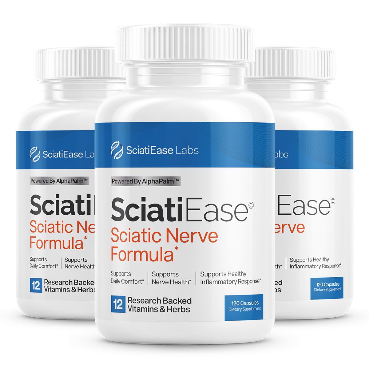 Bouteille de SciatiEase complément alimentaire soutien nerveux 300mg