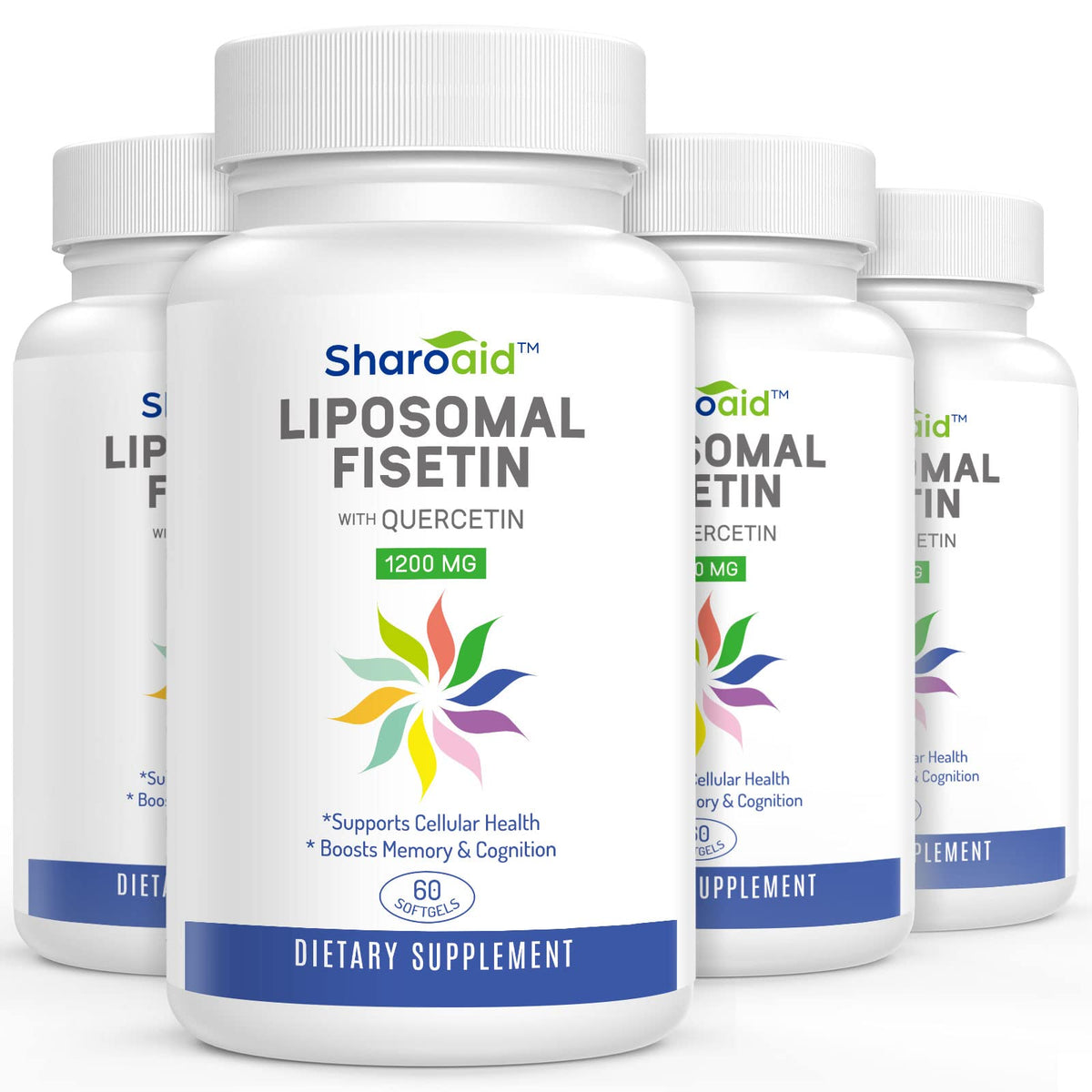Bouteille de Sharoaid Fisetin et Quercétine 1200 mg face avant