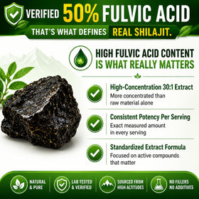 Bouteille de Shilajit HCL avec capsules à côté