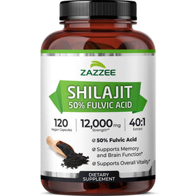 Bouteille de Shilajit Zazzee 100% pur, vue de face