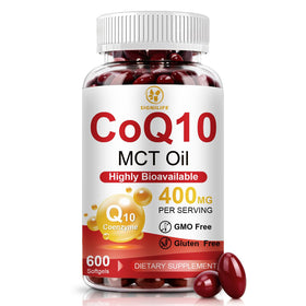 Bouteille de SIGNILIFE CoQ10 400mg avec 600 gélules souples