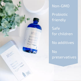 Bouteille de Silver Biotics 10 PPM avec vue de dessus