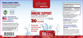 Bouteille de Silver Biotics 30 PPM avec bouchon ouvert