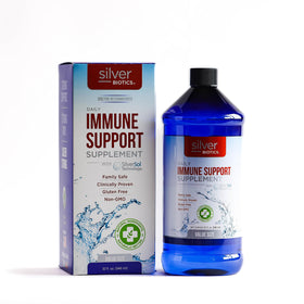 Bouteille de Silver Biotics avec bouchon