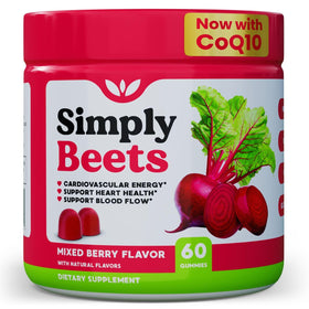 Bouteille de Simply Beets Gummy de Betterave 30 servings vue de face