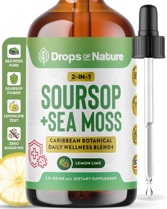 Bouteille de Sirops de Mousse de Mer & Soursop 60 mL vue avant
