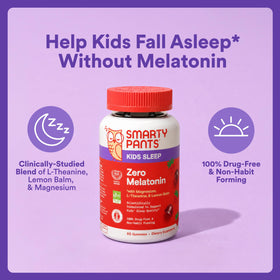 Bouteille de SmartyPants Gummies pour Enfants Sommeil avec étiquette