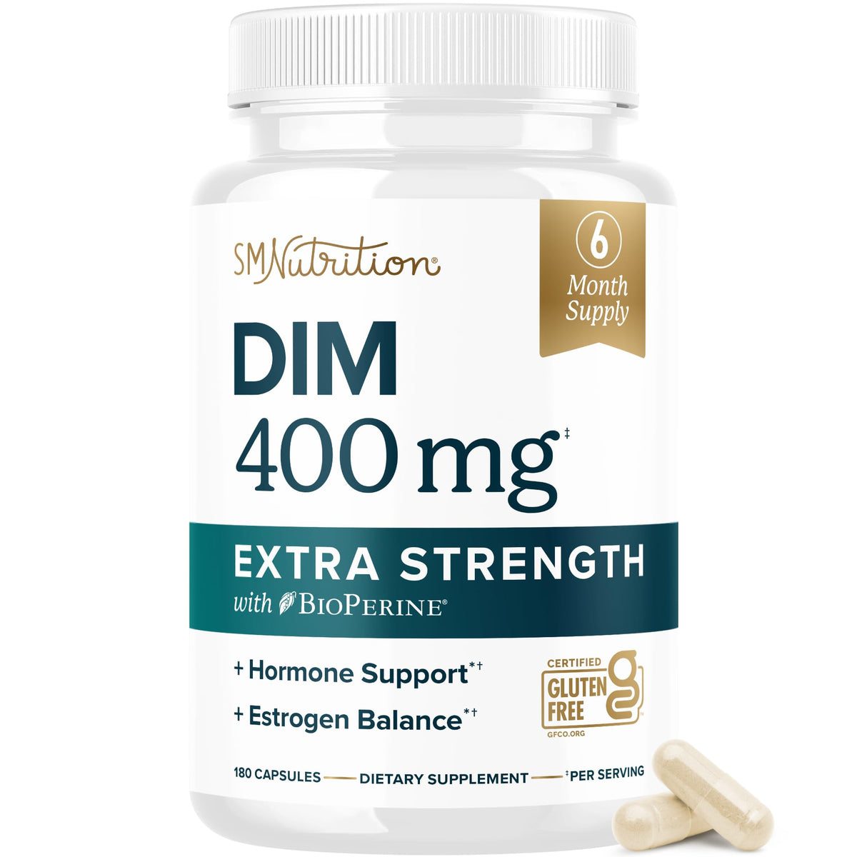 Bouteille de SMNutrition DIM 400mg vue de face
