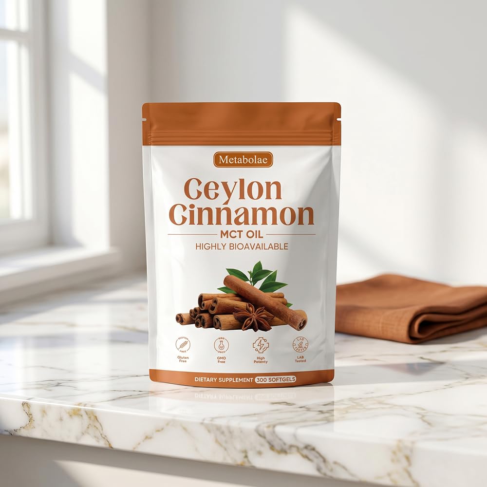 Bouteille de SoftGels de Cannelle de Ceylan Nukupuns ouverte