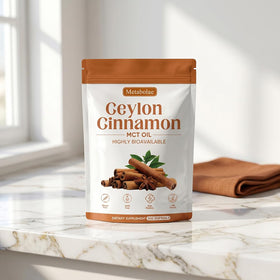Bouteille de SoftGels de Cannelle de Ceylan Nukupuns ouverte