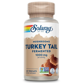 Bouteille de SOLARAY Champignon Turkey Tail Fermenté 60 VegCaps vue de face