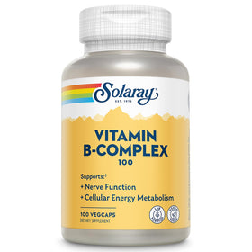 Bouteille de SOLARAY Complexe de Vitamines B 100 mg vue de face
