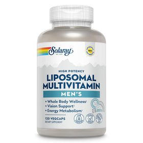 Bouteille de SOLARAY Multivitamines Liposomales Hommes 120 VegCaps vue de face