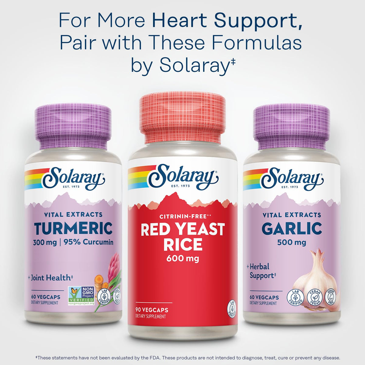 Bouteille de SOLARAY Riz de Levure Rouge sur une table